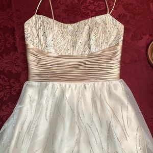 Cachet prom/wedding Gown SZ8 Gold&Blush Corset